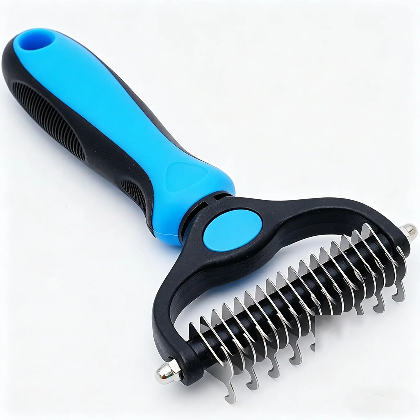 Revolutionary Pet Detangling Comb - Double-Sided Grooming Brush for Effortless Shedding and Mat Removal for Dogs & Cats