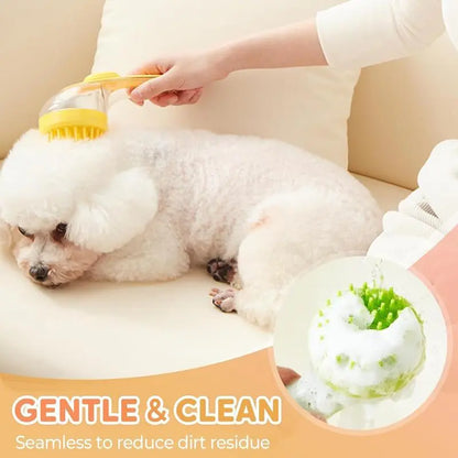 Transform Bath Time with the 2026 Summervibes 2-in-1 Pet Bath and Grooming Brush - Built-in Shampoo Dispenser for Effortless Cleaning and Pampering for Cats and Dogs