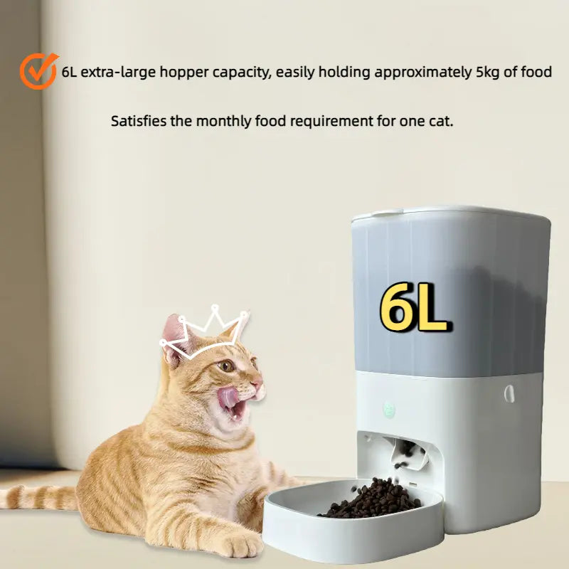 Revolutionize Your Pet's Mealtime with the Smart WiFi Automatic Pet Feeder - Perfect for Cats and Dogs!