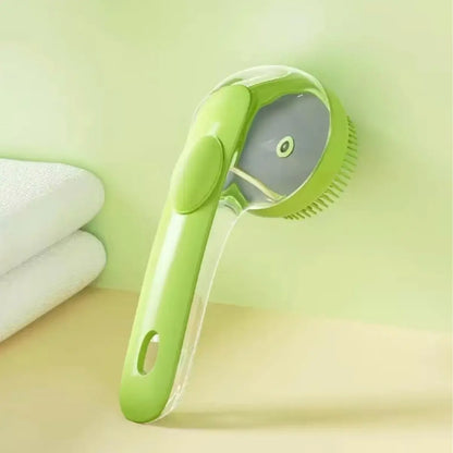 Transform Bath Time with the 2026 Summervibes 2-in-1 Pet Bath and Grooming Brush - Built-in Shampoo Dispenser for Effortless Cleaning and Pampering for Cats and Dogs
