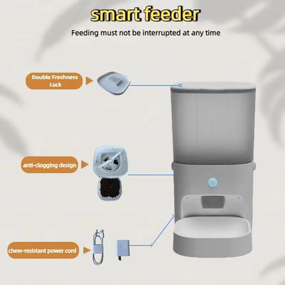 Revolutionize Your Pet's Mealtime with the Smart WiFi Automatic Pet Feeder - Perfect for Cats and Dogs!