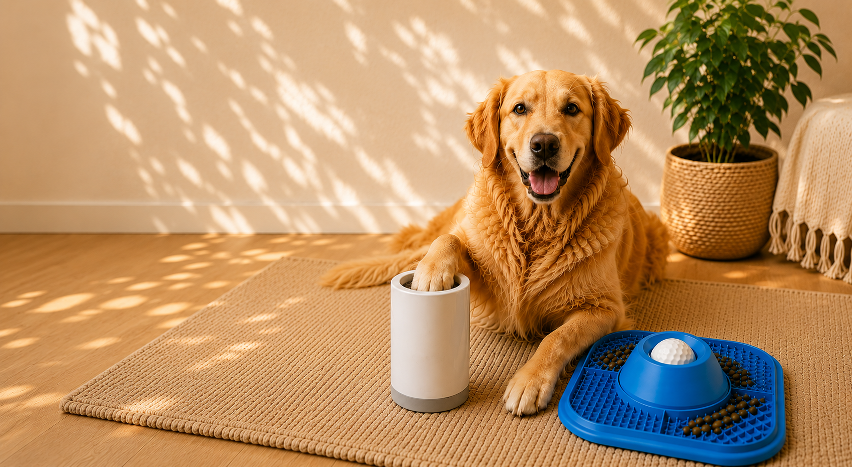Hund mit Pawnetic Produkt