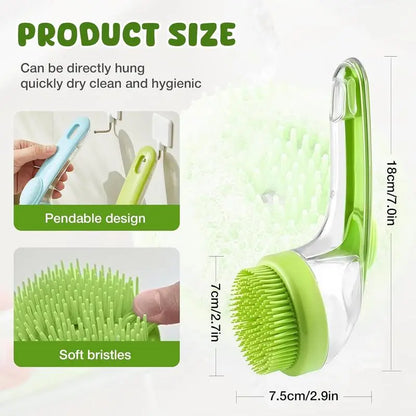 Transform Bath Time with the 2026 Summervibes 2-in-1 Pet Bath and Grooming Brush - Built-in Shampoo Dispenser for Effortless Cleaning and Pampering for Cats and Dogs
